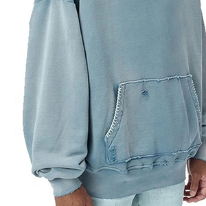 Hoodie surdimensionné à épaules tombantes personnalisable pour homme, vêtements de loisirs et d'extérieur, sweats à capuche unisexes - Product Image 4