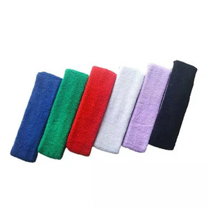 Muñequeras deportivas para hombres y mujeres, bandas de tela de algodón suave que absorben el sudor para tenis - Product Image 1