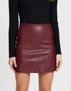 Jupe en cuir décontractée pour femme, collection 2026, taille naturelle, haute qualité, respirante, toutes saisons - Product Image 4