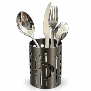 Cubiertos Decorativos de Metal con Acabado en Oro Rosa con Soporte – Organizador de Utensilios con Diseño de Luna y Estrella, Calidad Premium al Precio Más Bajo - Product Image 4