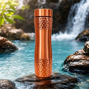 Botella de Cobre Martillado de Doble Capa para Almacenamiento de Agua, a Prueba de Fugas e Ideal para una Hidratación Diaria Saludable, Compre Directamente del Proveedor - Product Image 2