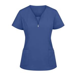 Customized Women's Medical <b>Scrub</b> <b>Sets</b> 100% Cotton Canvas Fabric Hospital Use Needle Detection Custom Logo Made in Pakistan - Product Image 2