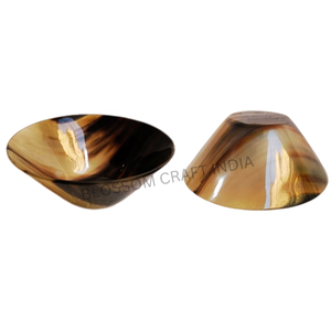 Authentic Handmade <b>Deep</b> Buffalo Horn Serving <b>Bowl</b> Eco-friendly Natural Color Polished Animal Style Fruit Serving Best Price Home - Product Image 4