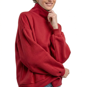 Sudadera Oversize de Cuello Alto para Mujer, Diseño Inspirado en Diseñadores, Moda Casual, Tejido Grueso, Venta al por Mayor de Fábrica - Product Image 1