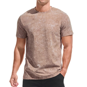 Camiseta Casual de Primera Calidad a Precio Económico para Hombre, Camiseta con Lavado Ácido, Precio al por Mayor OEM, Camiseta con Lavado Ácido para Hombre, Transpirable y Cómoda - Product Image 1