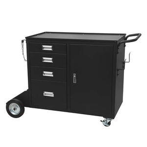 OEM ODM Welding Cart Heavy Duty Wheel Dolly Steel Welding Machine <b>Trolley</b> Dolly With Chain Handle and Drawers High Quality - Product Image 5