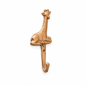Gancho de pared de jirafa de latón con acabado dorado, gancho decorativo para abrigos con forma de animal, soporte de pared resistente para toallas, sombreros, bolsos y llaves, decoración del hogar - Product Image 1
