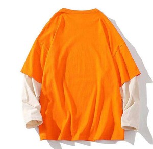 Men's Oversized <b>Raglan</b> <b>Sleeve</b> Knitted <b>T</b>-<b>Shirt</b> 100% Cotton O-Neck Contrast Trim Solid Color Regular Fit Short <b>Sleeve</b> Front Logo - Product Image 4