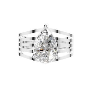 Anillo de Compromiso de Oro Sólido de 14K con Diamante Brillante en Forma de Pera, Certificado por IGI, para Boda y Joyería de Moda - Product Image 5