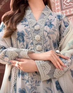 <b>Women's</b> Floral Printed Cotton <b>Kurta</b> Kurti Loose Fit Floor-Length Traditional Ethnic Wear for India Pakistan Casual All Seasons - Product Image 2