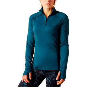 Vêtement de base équestre pour femme à manches longues, taille haute élastique, en Spandex imprimé avec ceinture, séchage rapide, respirant et doux - Product Image 4