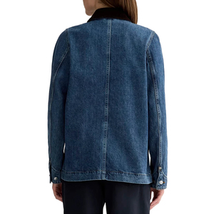 Chaqueta vaquera de mezclilla para mujer de alta demanda, estilo Deep Atlantic, de algodón orgánico, ropa de trabajo, ropa exterior, fabricación OEM de marca privada personalizada - Product Image 2