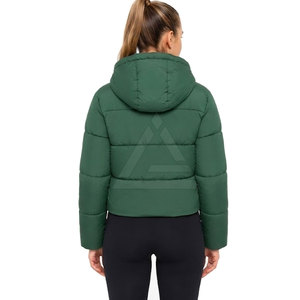 Modern <b>Women</b> Cropped Puffer <b>Jacket</b> With Adjustable Details <b>Lightweight</b> Outerwear For Winter Fashion And Urban Lifestyle - Product Image 5