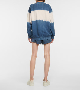 Sweat-shirt à col rond tie-dye pour femme, coupe décontractée, en molleton bouclette, vêtements de détente, sweats à capuche pour femme, vente en gros - Product Image 4