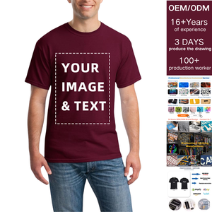 Men's 100% Cotton Short Sleeve T Shirt Breathable Quick Dry O Neck Regular Fit Casual Summer Tee Custom <b>Logo</b> - Product Image 5