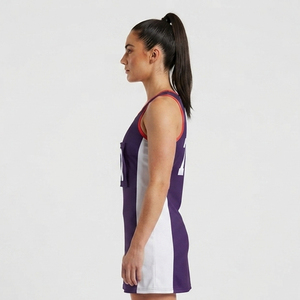 Custom Design Women's Netball Jersey 100% Polyester Women's Netball Jerseys Womens Neck Netball Jersey - Product Image 3