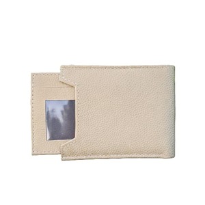 Genuine Dual Fold <b>Purse</b> Multi Slots Cardholder Minimalist Pebbled Texture Pocket Book Center Removable Passcase Identification - Product Image 1