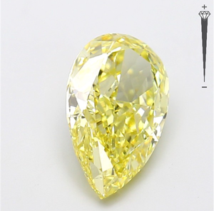 Diamante Cultivado en Laboratorio con Certificación IGI, 4.41 CT, Corte Pera Modificado, Color Amarillo Fantasía, Claridad VVS2, CVD LG 800611745 para Joyería ROYAL - Product Image 2