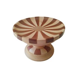 Meilleure vente Assiette en bois avec support Assiette de forme circulaire Vente à chaud de vaisselle en bois d'acacia Plateau de service Assiette de service en bois - Product Image 1