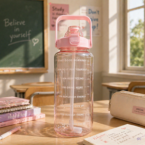 2000ml for Time Markers BPA-Free Leak-Proof Plastic <b>Shaker</b> for Fitness Gym Daily Hydration Eco-Friendly - Product Image 1