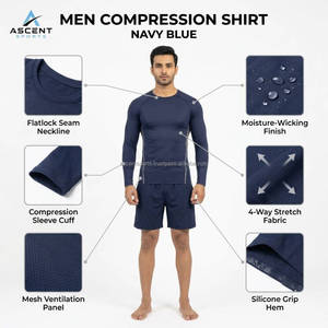Camiseta Deportiva de Compresión de Manga Larga para Hombre, Ropa Deportiva de Secado Rápido para Entrenamiento, Running y Fitness, Fabricante Personalizado - Product Image 6