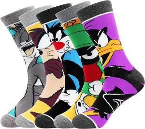 Chaussettes écologiques pour hommes, chaussettes colorées, chaussettes amusantes et mignonnes, chaussettes à motifs de personnages, chaussettes en coton pour femmes - Product Image 1