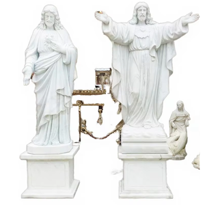 Statue de Jésus en marbre sculptée à la main, style moderne et traditionnel, grande taille, pour décoration extérieure de Noël, église, jardin, chambre, sculpture, garantie 1 an - Product Image 3
