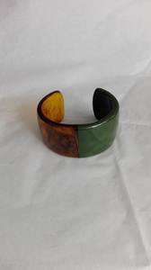 กำไลข้อมือเรซิ่นทรงกลม สีส้ม งานฝีมือหล่อทำด้วยมือ เครื่องประดับเสริม - Product Image 5