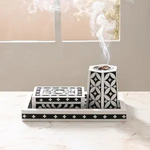 Assiette ronde polie décorative personnalisée avec incrustation de nacre, idée cadeau Aïd Moubarak, design classique, assiettes pour occasions spéciales - Product Image 6