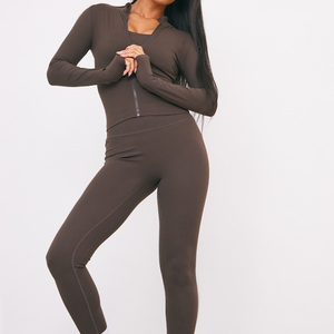 Latest Style Gym Yoga <b>Jacket</b> for Winter With Pockets Women Stand Collar Slim Zip up Thumb Hole <b>Workout</b> Training Fitness <b>Jacket</b>. - Product Image 3