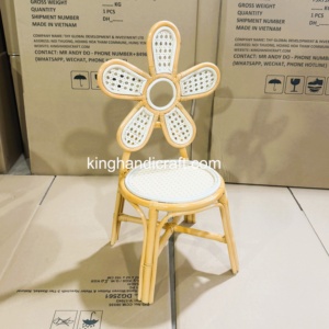 Silla Infantil de Mimbre Hecha a Mano, Ecológica, de Ratán Natural, Muebles para Eventos Infantiles, Personalizable OEM - Product Image 5
