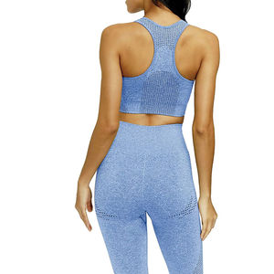 Ensembles de yoga athlétiques tendance, confortables et extensibles, ensembles de yoga personnalisés respirants pour femmes, soutien-gorge sans manches - Product Image 3