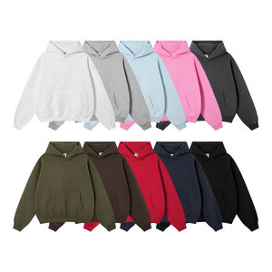 Impression de logo personnalisé, broderie, sans cordon, 100% coton, sweat-shirts à capuche, coupe ample, sweat-shirts à capuche sans manches - Product Image 1