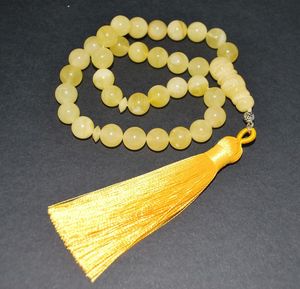 Rosario Tasbih de Resina Ámbar Verde Hecho a Mano, Misbaha Islámica de 33 Cuentas, Tesbih Turco Tallado, Regalo - Product Image 5