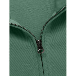 Suéter de Manga Larga para Hombre, Cierre de Cremallera de un Cuarto, Corte Ajustado, Color Sólido, Suave, Elástico, Transpirable, Ligero, Informal, para Uso Diario - Product Image 4