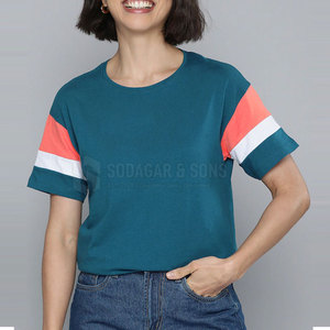 ออกแบบโลโก้ของคุณเอง เสื้อยืดผู้หญิงผ้าฝ้าย/โพลีเอสเตอร์ เสื้อยืดผู้หญิงดีไซน์ใหม่ เสื้อยืดสตรีทแวร์ - Product Image 2