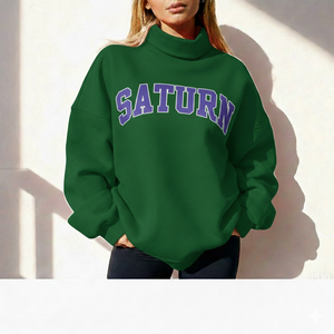 เสื้อสเวตเชิ้ตคอเต่าผู้หญิง ดีไซน์เก๋ ทรงหลวม สไตล์แฟชั่นฤดูหนาวสุดฮิต - Product Image 1