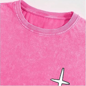 T-shirts surdimensionnés pour hommes, effet délavé, personnalisables, style streetwear, col rond, 100% coton, fabrication OEM, unisexe, fabriqué aux États-Unis - Product Image 2
