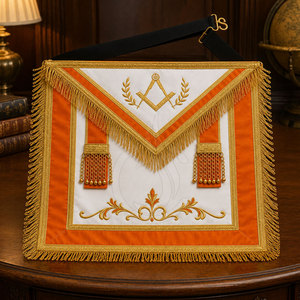 Tablier de maître maçon de haute qualité avec broderie fine, style classique, tissu doux pour les fonctions formelles et les occasions spéciales - Product Image 4