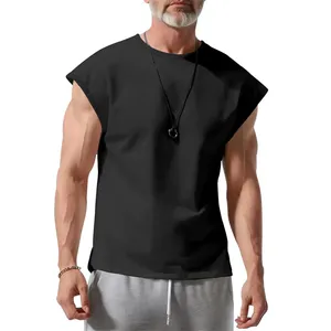 Men's High Street Style V-neck Tank Top 100% Polyester Solid Crocheted Anti-Pilling Quick Dry Breathable Custom Design Private - Product Image 1