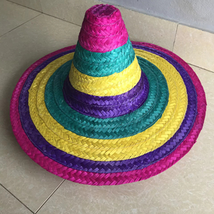 Nuevo Producto Sombrero de Paja Mexicano con Rayas Naturales, Estilo Casual para Esquí, Personalizable para Promociones, Fiestas en la Playa, Bodas de Verano, Cinco de Mayo - Product Image 1