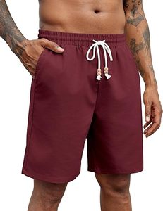 Shorts chino pour homme, tissés, taille mi-haute, anti-humidité, décontractés, pour l'été, extensibles, avec logo sur le devant, fermeture boutonnée, pour le golf - Product Image 1