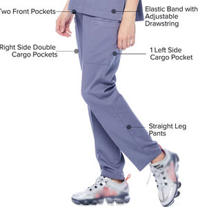 Tenues d'infirmière confortables de haute qualité en gros, ensembles de blouses médicales en tissu jersey extensible polyester-spandex pour usage hospitalier pour hommes - Product Image 5