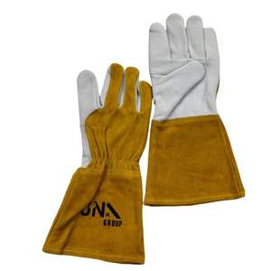 Gants de soudage MIG TIG en cuir de vachette de haute qualité, résistants à la chaleur, à long manchon et très résistants - Product Image 1