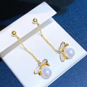 Pendientes de Abeja de Moda Barroca, Pendientes de Perlas de Agua Dulce, Accesorio Elegante con Detalles Intrincados - Product Image 2