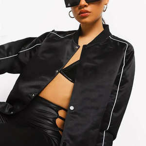 Satin Bomber <b>Jacket</b> Custom Logo | Varsity Coach Style | Streetwear Men <b>Women</b> | Factory Direct Wholesale Price - Product Image 6