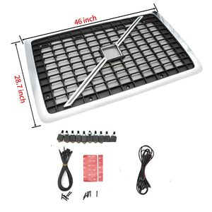 Griglia Cromata e Nera Aggiornata con Striscia Luminosa e Sistema di Illuminazione per Camion Volvo VNL 2004-2017 - Product Image 5