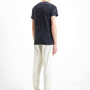 New Design Summer Acid Wash T Shirt 100 Percent Cotton Custom Loose Drop Shoulder Men's Fashion Tee - Product Image 1