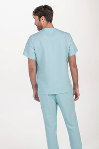 Men's V Neck Medical <b>Scrub</b> Set Hospital Uniform ODM 4 Way Stretch Woven Breathable Washable Wrinkle Resistant Nursing Needle - Product Image 2