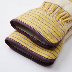 Gants de travail en cuir de vachette grainé, durables, avec manchette caoutchoutée, protection robuste, gants de sécurité industriels - Product Image 6